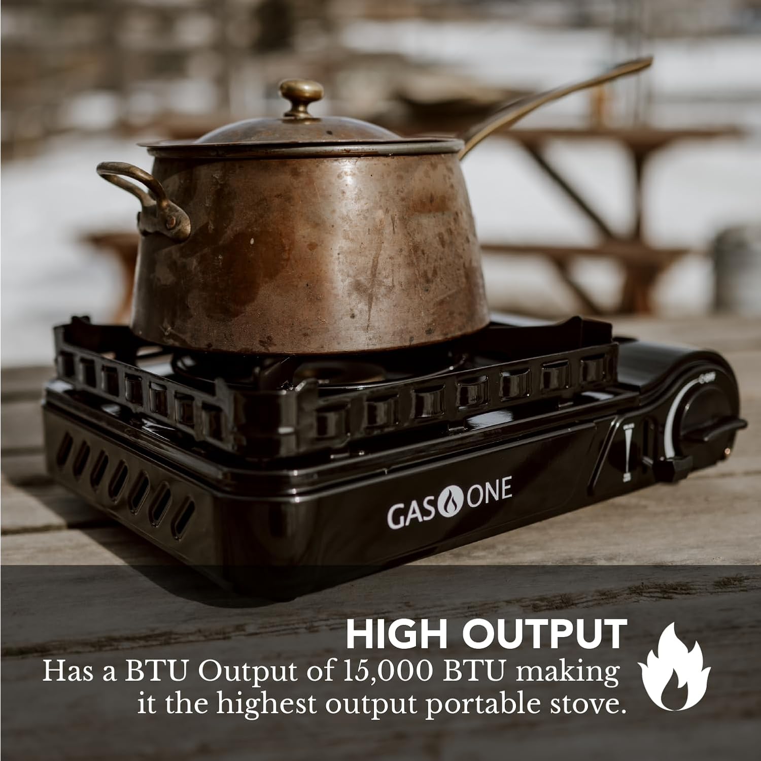 GasOne 15,000 BTU Propane or Butane Stove Dual Fuel Stove Portable Camping Stove - Patented - with Carrying Case Great for Emergency Preparedness Kit - Image 5
