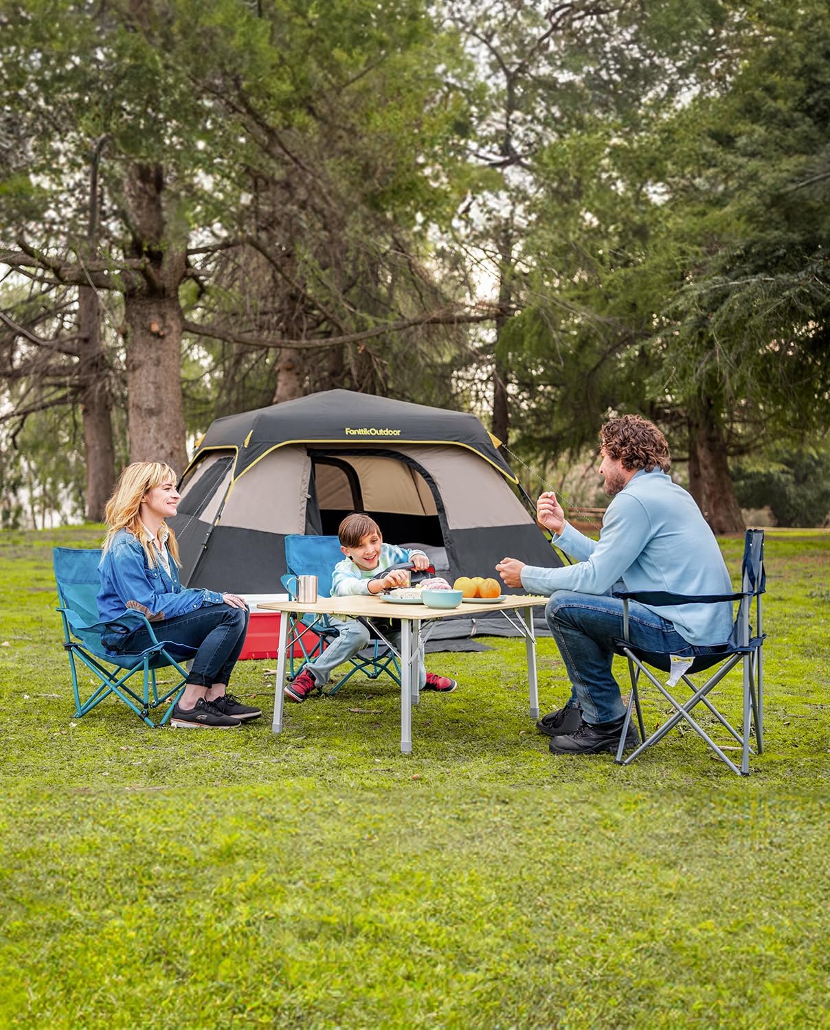 FanttikOutdoor Camping Tent 4/6/8/10 Person Instant Cabin Tent Setup in 60 Seconds with Rainfly & Windproof Portable with Carry Bag for Family Camping & Hiking - Image 8