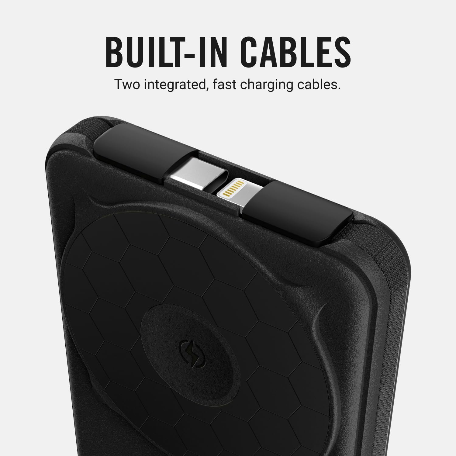 Ridge Magnetic Power Bank Battery Pack 10,000mAh - Fast Charging, Compatible with MagSafe - Portable Charger Powerbank - with Built in Cables, Wireless Charging & Magnetic Attachment (Matte Black) - Image 4