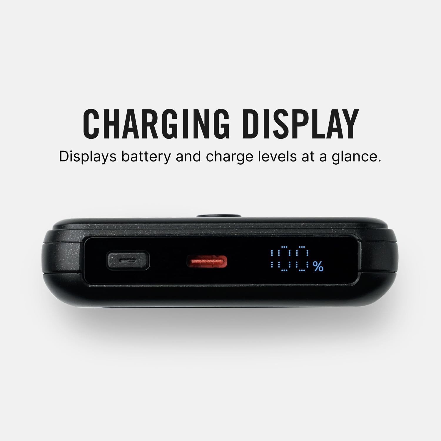 Ridge Magnetic Power Bank Battery Pack 10,000mAh - Fast Charging, Compatible with MagSafe - Portable Charger Powerbank - with Built in Cables, Wireless Charging & Magnetic Attachment (Matte Black) - Image 6